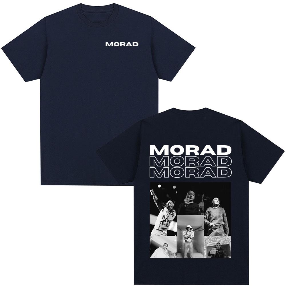 Rapper Morad MDLR Album Merch Tričko Pánské Dámské Oblečení Ležérní Bavlněné Tričko Módní Hip Hop Trička s Krátkým Rukávem Streetwear