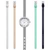 [FOCE LADY] FOCE LADY Damen-Netzarmband Lederarmband Uhr 5-teiliges Set FM2013JW-SET