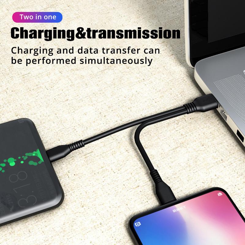 1PC 2 In 1 USB Type C Micro USB C Cable Mobile Phone Fast Charging Cable For Huaiwei Samgsung Xiaomi Type C Charge Cord Wire