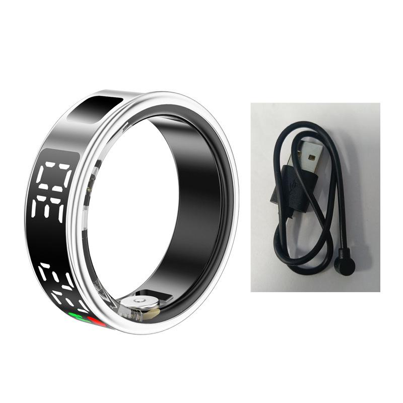 Smart Ring with Touchscreen: Monitors Heart Rate, Blood Oxygen, Sleep, and Page Turning