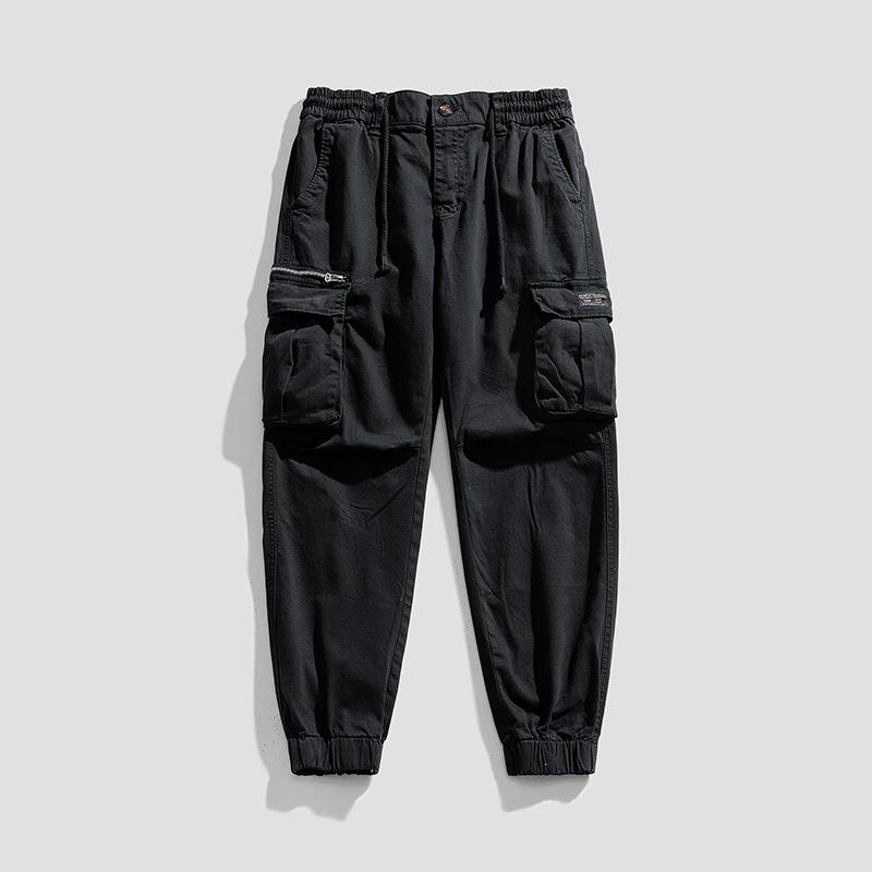 Men's Toe-tied Overalls Loose Casual Outer Wear Trousers High-end Blue Tide Brand Outdoor Pants Men's Clothing