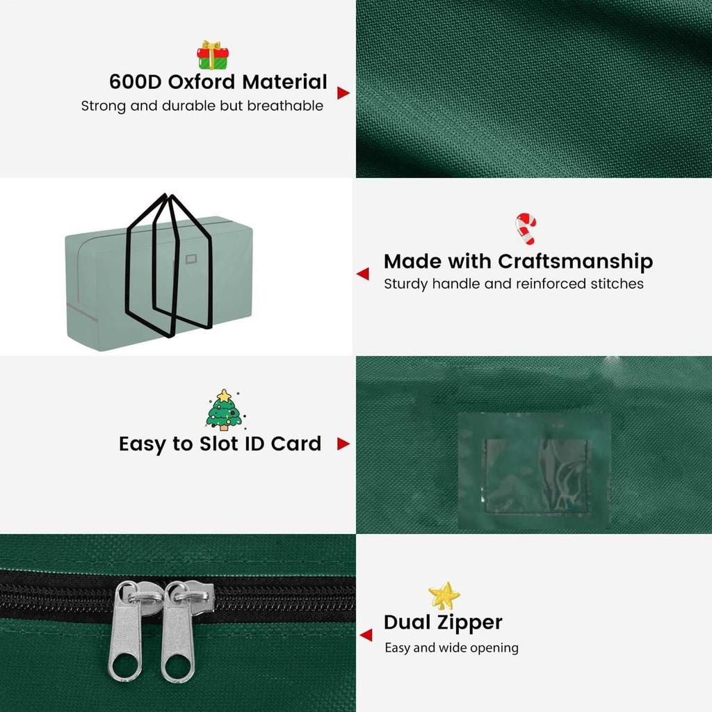 Large Capacity Christmas Tree Storage Bag Outdoor Furniture Cushion Storage Holder Space-Saving Water Protective Boxes