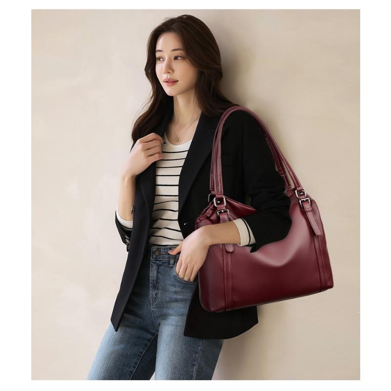 Damen Minimalistische Handtasche, Schultertasche mit großem Fassungsvermögen, Vintage Handtasche, Damenhandtasche, Modische Alltags-Schultertasche