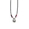 Adjustable 999 Sterling Silver Chinese Fu Necklace for Women with Safe Auspicious Cloud Buckle & Hand-woven Rope
