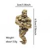 Heavy Brass Fitness Gorilla Small Sculpture Porch Decoration For Living Room Animal Orangutan Figurines Desktop Ornaments Crafts