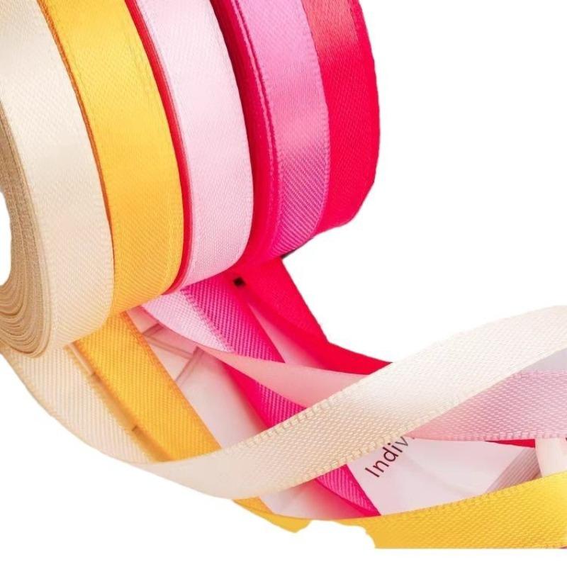 Wholesale 22 Meter/roll Stain Ribbon 1CM Polyester Ribbon for Gift Packing Wedding Party Decoration DIY Handmade Craft Supplies