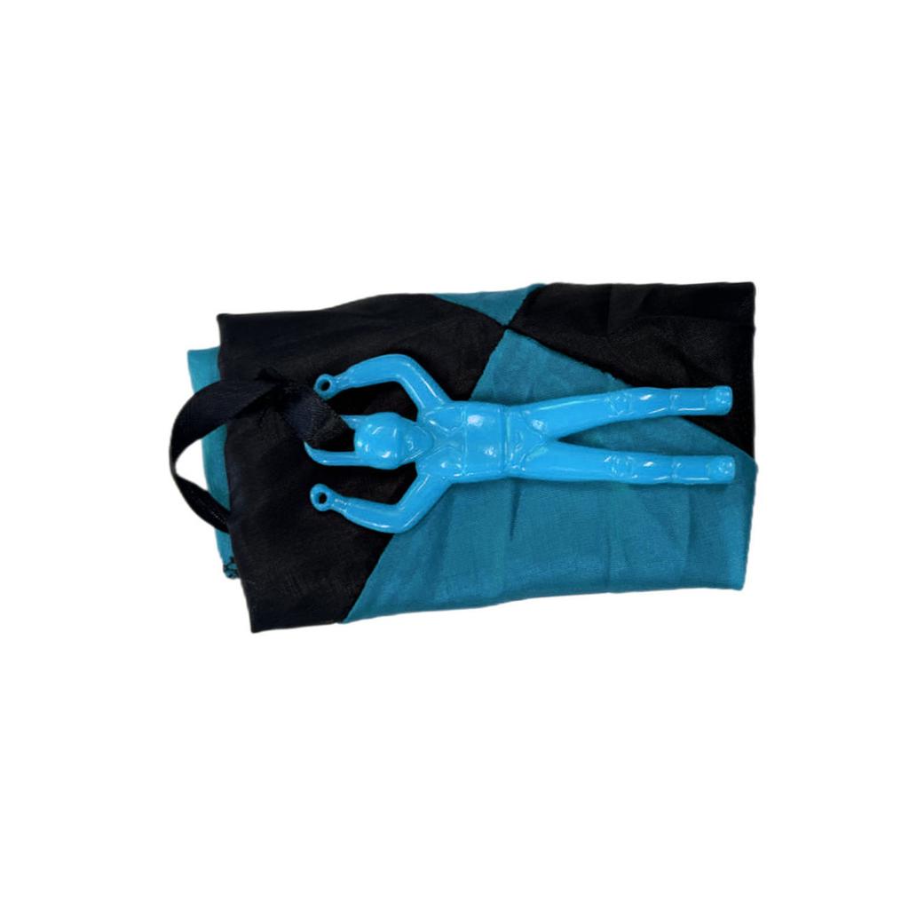 Parachute Toy Hand Throwing Parachute Outdoor Children Paratrooper Toy Improves Manipulative Ability Blue