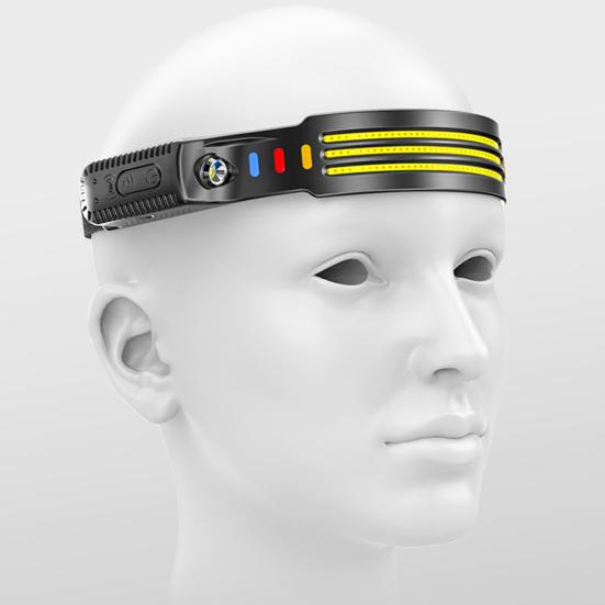 Motion Sensor Headlamp Ultra-Bright LED Headlamp Gesture Control Waterproof Lightweight USB-C Rechargeable Outdoor Headlamp for Camping Hiking