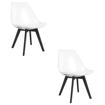 Mark Chair - Transparent / Black Legs X 2