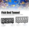 Fischspielzeug Kleines Loch Fischbett Tunnel Hohl Design Saugnapf Fisch Ruhe Röhre Versteck Höhle Betta Hängematte Aquarium