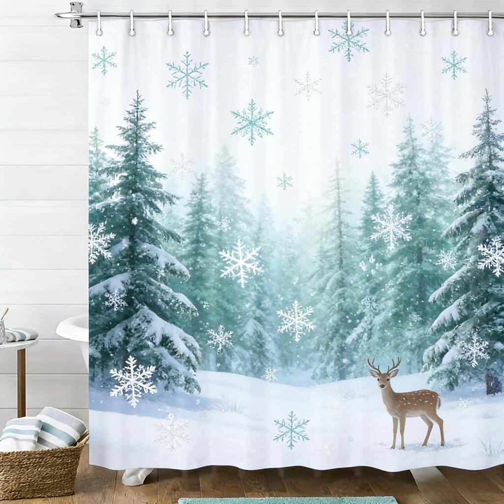 3D Glowing Tropical Fish Coral Reef Underwater Shower Curtain - Waterproof Polyester Bathroom Decor