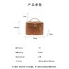 New Leather Portable Makeup Case Zipper Pulls Extra Pocket Handle Multiple Compartments Travel Skincare Toiletries Storage Bag