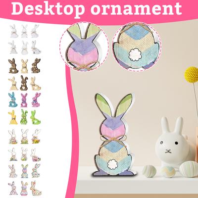 Easter Bunny Decorative Atmosphere Ornament– Six-Piece Decoration