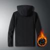 Autumn/Winter New Fleece-Lined Thickened Jacket Solid Color Warm Heat Fleece-Lined Outdoor Sports Casual Connected
