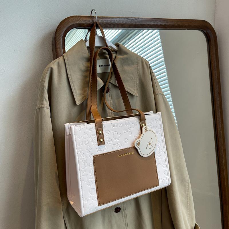 Premium-Feeling Handtasche mit großem Fassungsvermögen Damen neue Frühling- und Sommer-Schulter-Achseltasche lässige Pendler-Tragetasche