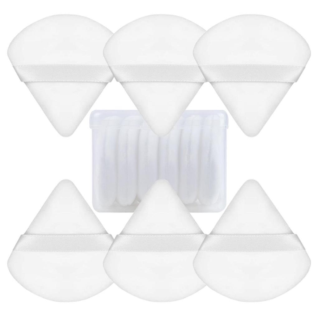 Crystal Puff Double-Sided Makeup Brush: Soft Flocked Tool for Loose Powder & Setting