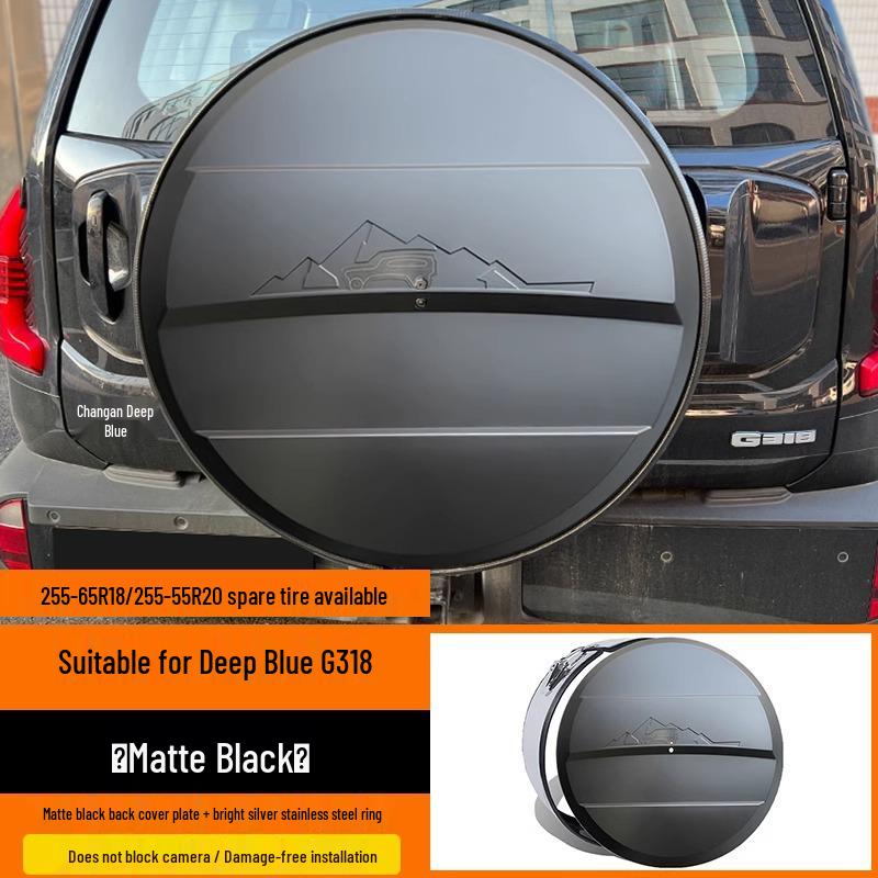 Deep Blue G318 Spare Tire Cover - Full Coverage Tailgate Protection & Off-road Decoration with Fan