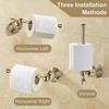 WOLIBEER Crystal Gold Toilet Paper Holder Hand Towel Ring Crystal Bathroom Accessories Set Modern Paper Towel Holder Include 2 Pieces Bathroom