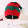 Knitting Plush Ball Soft Beanie Strip Santa Hat Comfortable Knitted Christmas Hat  Women