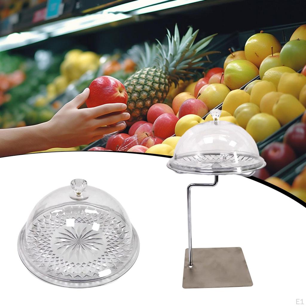 Cake Plate Stand Clear Dessert Table Display Dustproof with Lid Fruit Snack Cooked Food