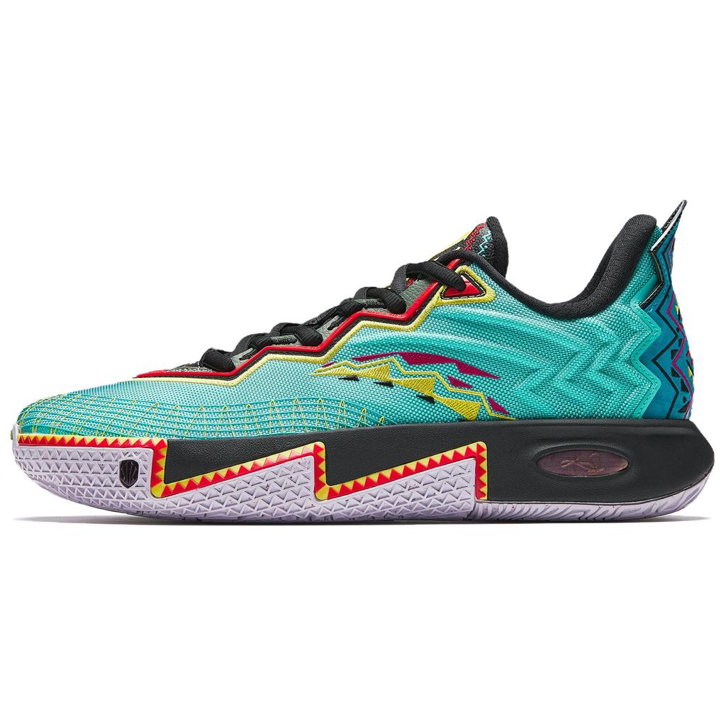 New Anta KAI 2 Cushioning, Slip Resistant, Abrasion Resistant, Rebound Low Top Basketball Shoes Men's Green Black Blue 112531111S-2