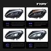 Compatible with 15-21 Mercedes-Benz C-Class W205 High-End LED Projector Headlights with DRL and Turn Signals