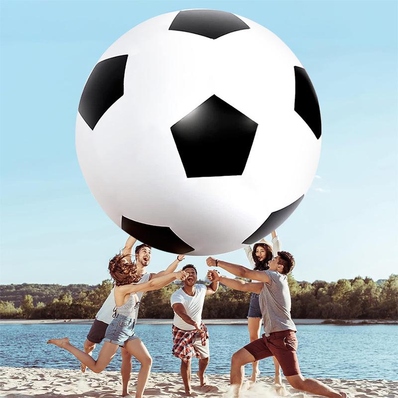 Large Inflatable Three-Color Beach Ball for Outdoor Fun and School Sports Activities