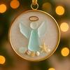 Sea Glass Nativity Christmas Ornament Beach-Inspired Hanging Ornament Nativity Christmas Tree Decoration for Xmas Tree Coastal Home Decor