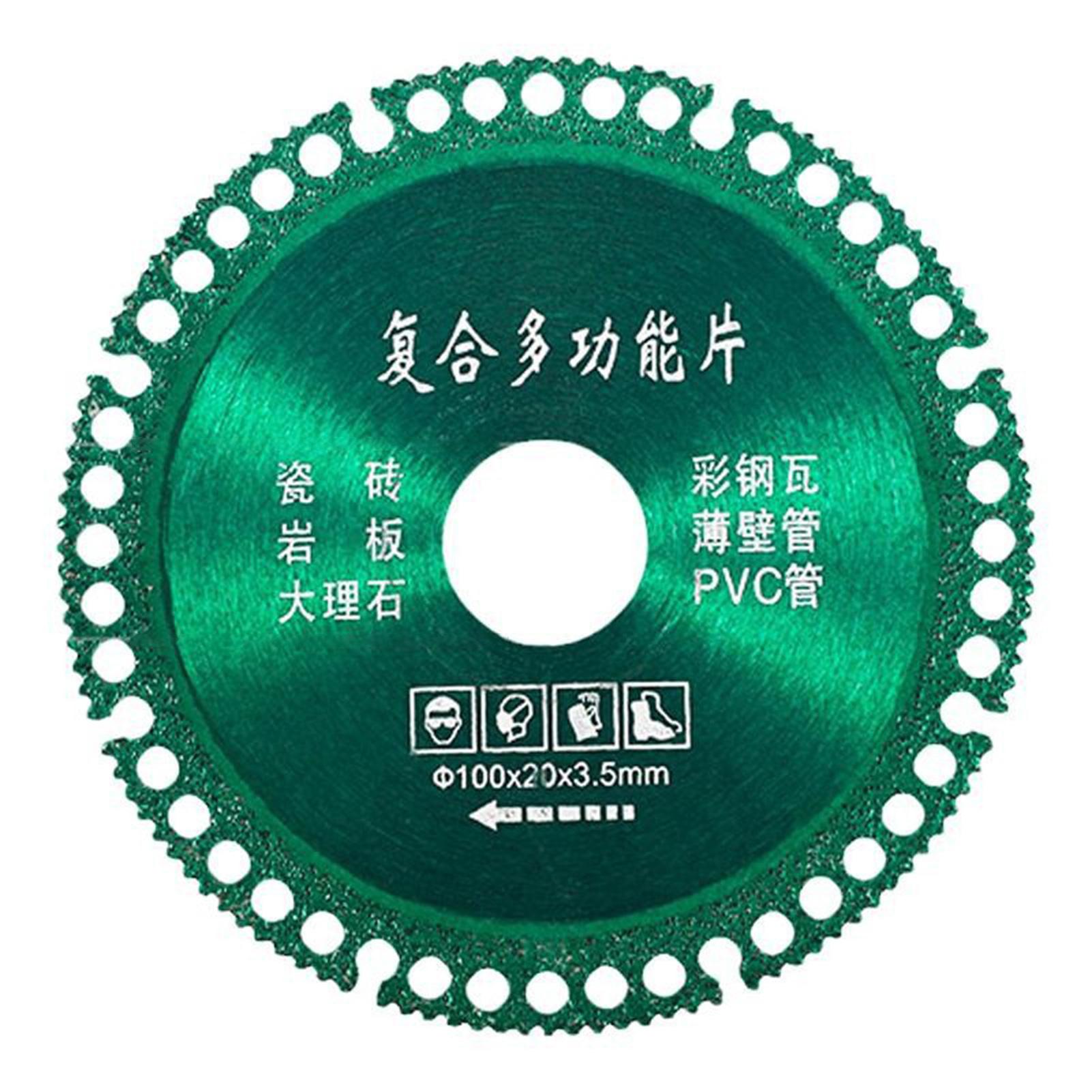 

1PC Multifunctional Diamond Saw Blade Granite Marble Cutting Disc Porcelain Tile Ceramic Angle Grinder Industrial Slicing Tool зелений
