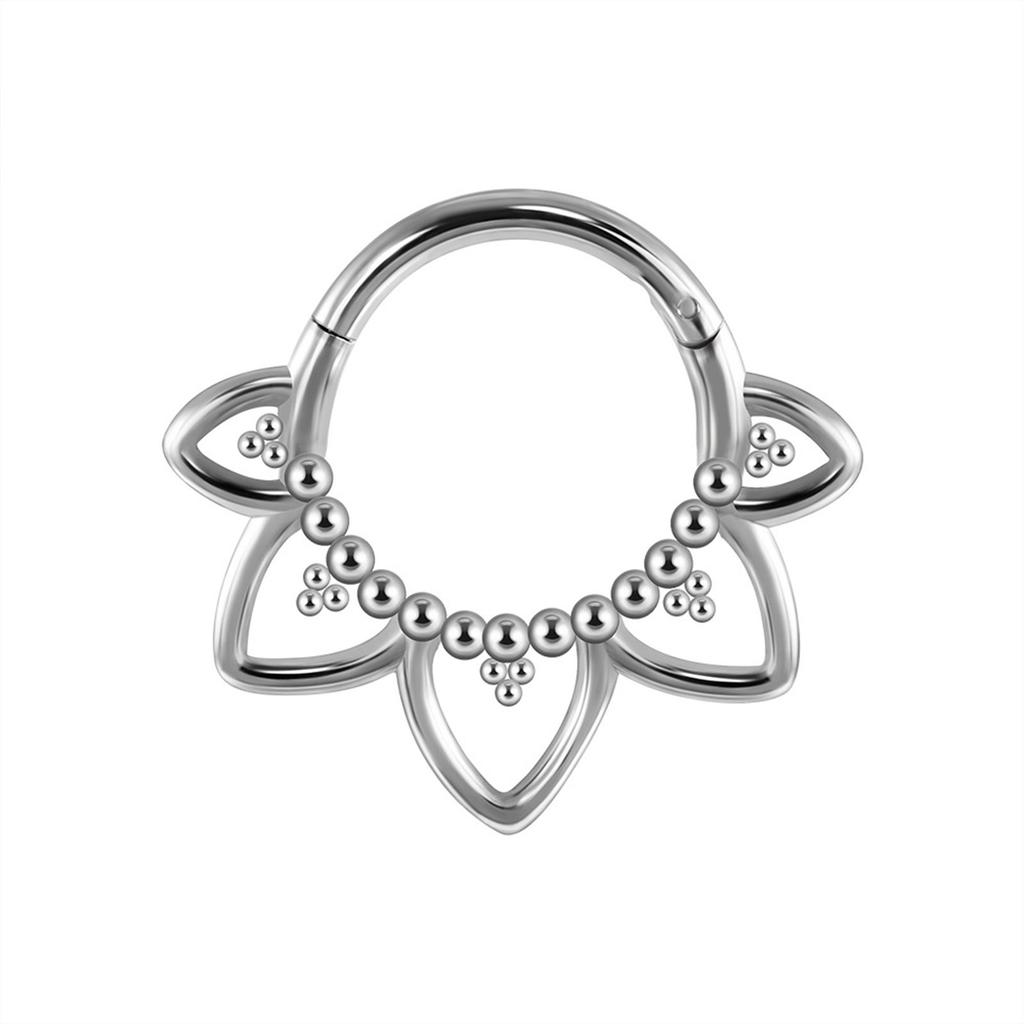 Crystal Nose Piercing Septum Ring Stainless Steel Accessory for Ear Helix Cartilage Fashionable Body Accessories