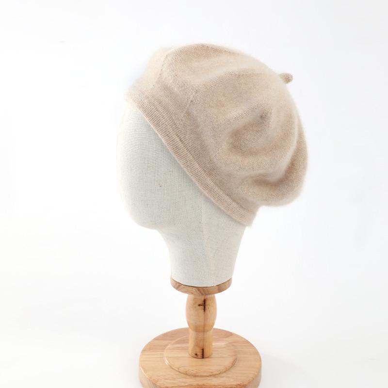 Women's 100% Pure Cashmere Knit Beret - Simple, Warm, Autumn/Winter 2023 Collection