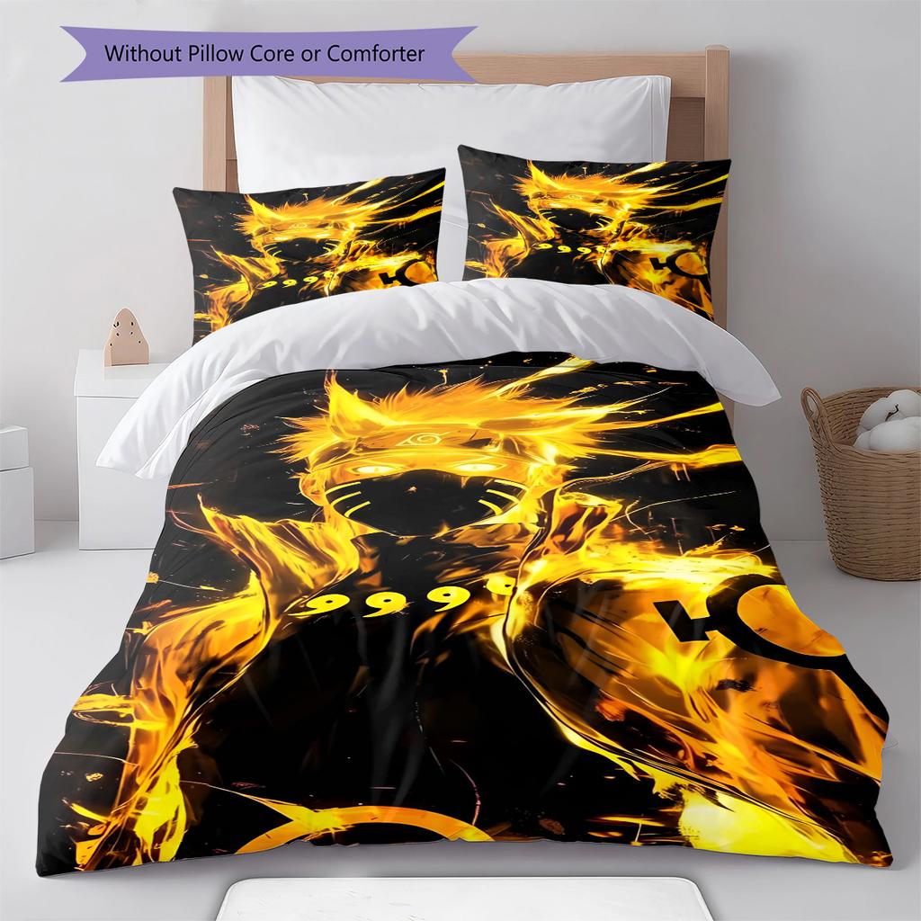 Cartoon Pattern Bedding Quilt Set Quilt Cover Pillowcase Home Decoration Birthday Gift (1 * Duvet Cover + 2 * Pillowcase, Without Core)