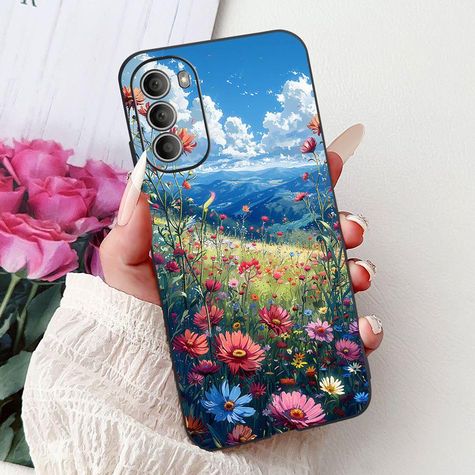 For Motorola Moto G51 5G Case XT2171-2 XT2171-1 Cover New Stylish Flower Soft Silicone Phone Case For Moto G31 G71 5G G 51 Pouch