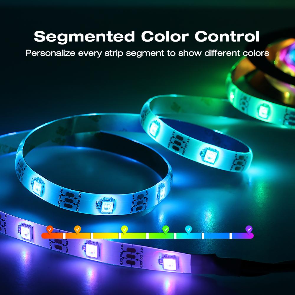 WLED Strip Controller LED Lighs Over 100 Dynamic Lighting Modes DIY WiFi APP Control 800 IC RGB RGBW No Need Hub
