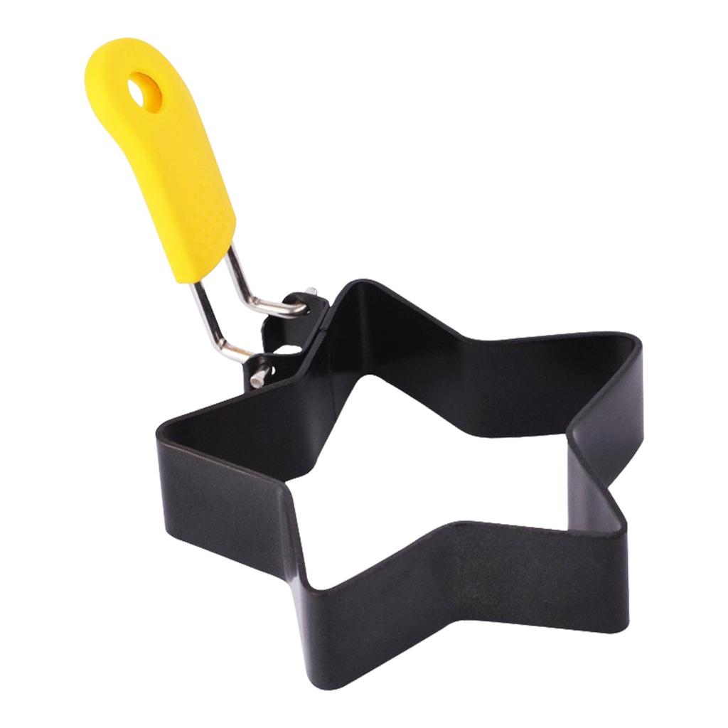 Egg Ring With Foldable Handle, Stainless Steel Heart Shaped Egg Rings For Frying Eggs, English Muffins, Cooking Breakfast Sandwich Burger