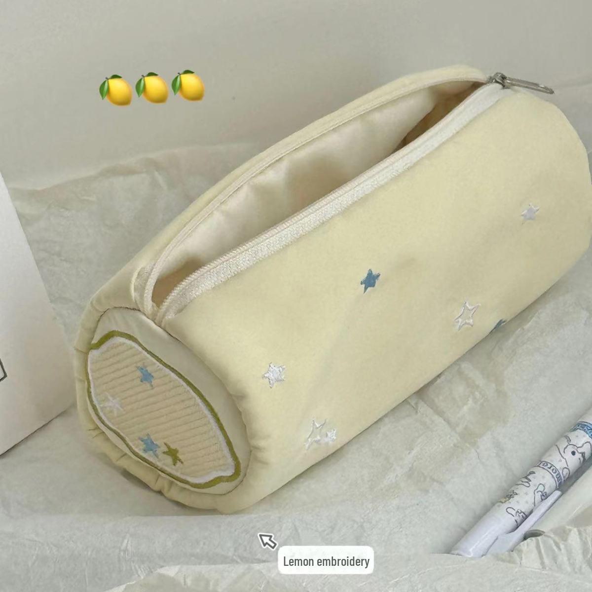 

Милый пенал с вышитой звездой зеленого яблока, сумка для хранения большой вместимости