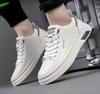2024 Shoes for Men Genuine Leather Casual Shoes Fashion White Flat Skateboard Shoes Youth Slip-on Sneaker