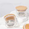 Round Nail Brush Cleaner Cup Transparent Glass Brushes Washing Cup  Acrylic Brushes