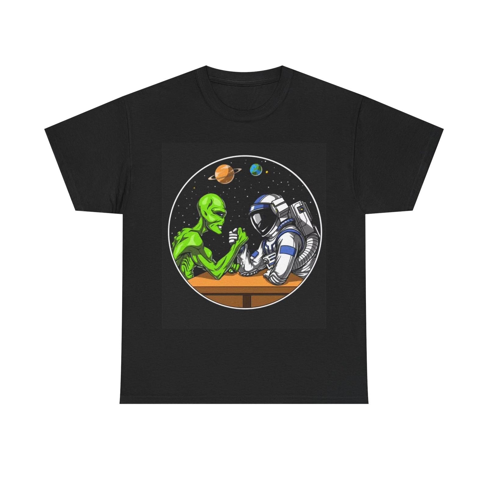 Men s and Women s T-shirts Alien Arm Wrestling M