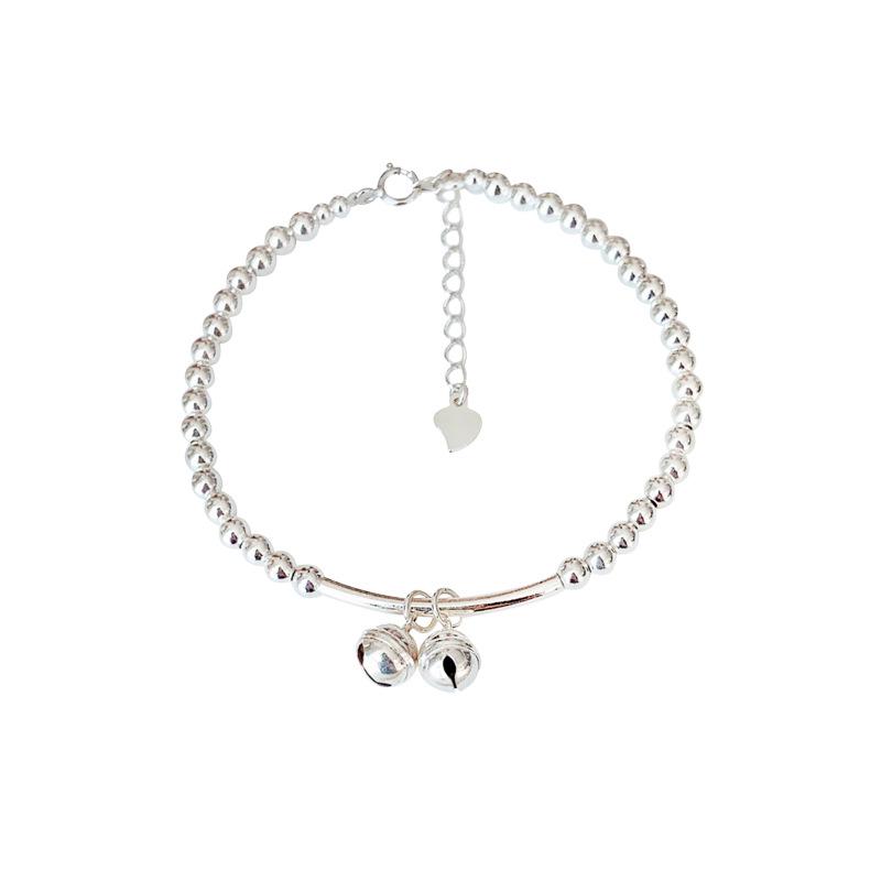 925 Silver-Plated Niche Design Women's Bracelet - Cute, Simple Beaded Jewelry for Girls and Students