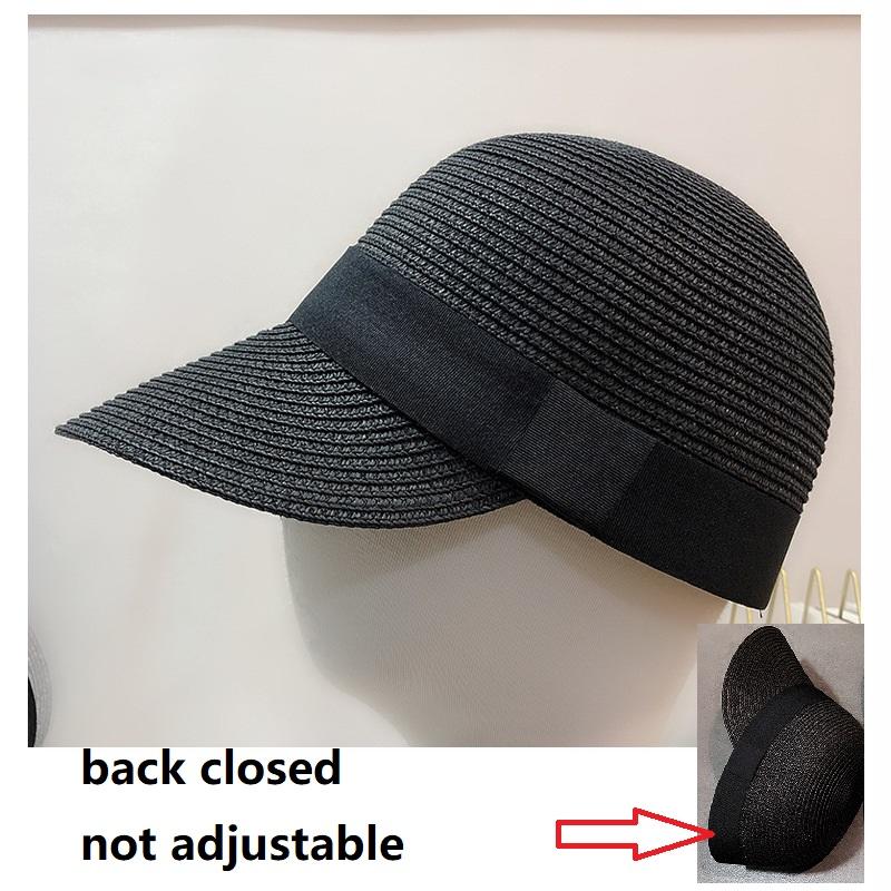 Women Ponytail Straw Sun Hat Wide Brim Visor Summer Adjustable Cap Sun Beach Foldable Hats