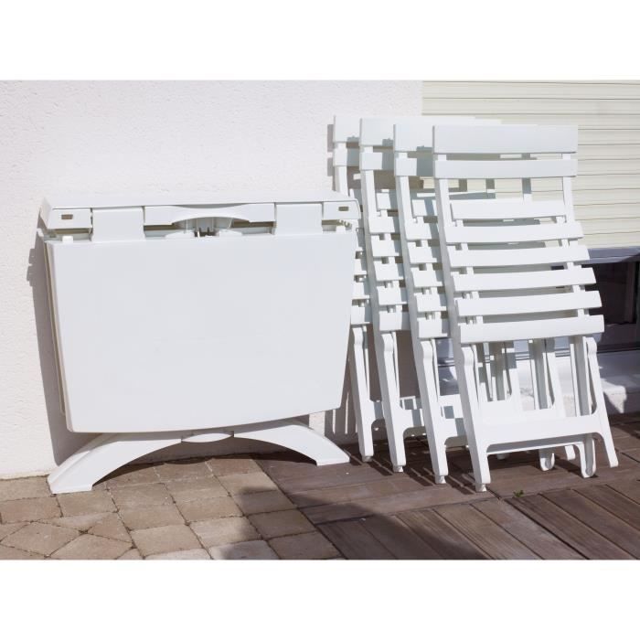 Miami Folding Chair - GROSFILLEX - White - Weatherproof and Space-saving