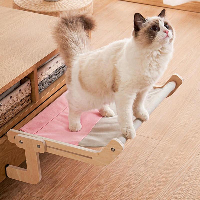 Cat Suspension Hammock Portable Detachable Bed Window Shelf for Cats Perch Pet Accessories Easy To Wash Cat Bed