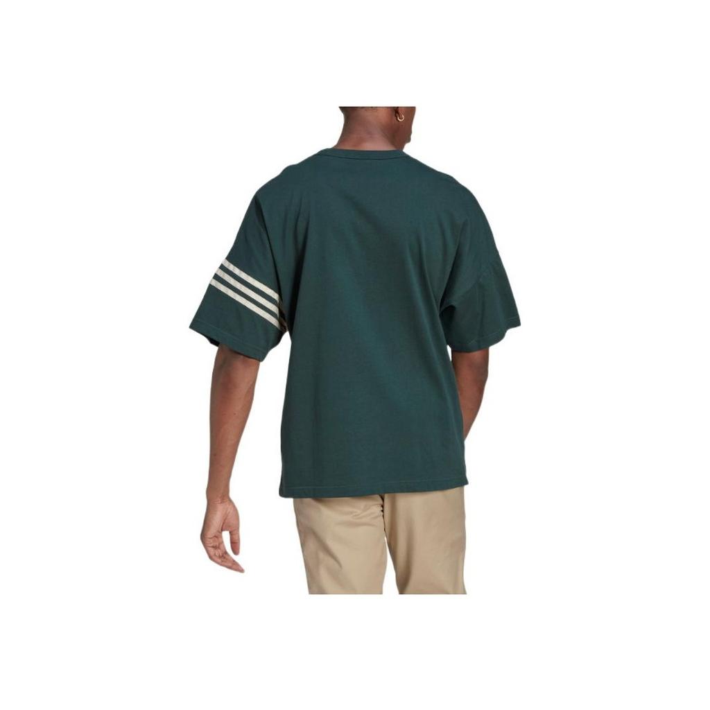 Adidas Originals Trefoil Stripe Straight Short Sleeve T-Shirt Men Tops Green HR5092