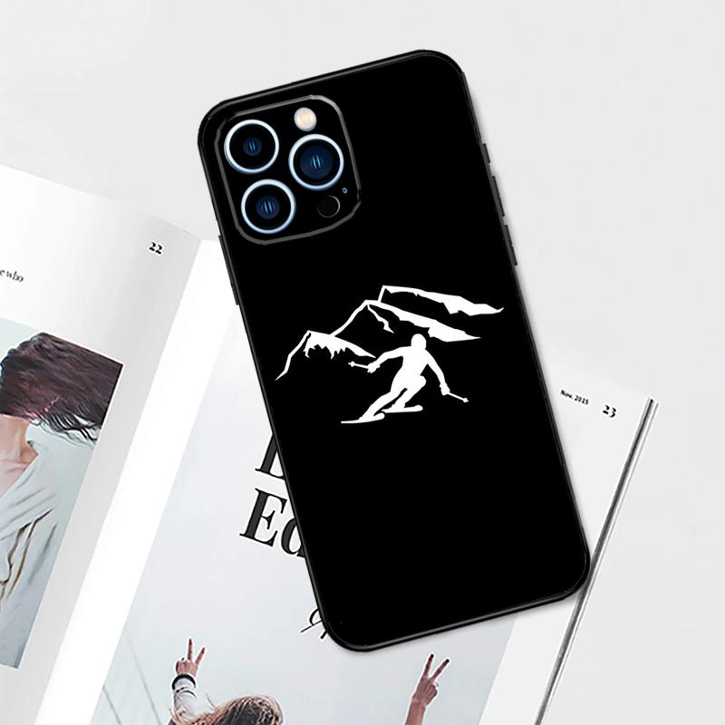Skiing Snow Snowboard Ski Case For iPhone 17 Pro Max 14 13 12 11 15 16 Pro Max mini 15 Plus 16e 17 Air Phone Cover