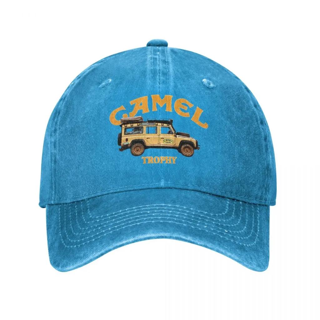 Camel Trophy Logo Unisex Style Baseball Caps Distressed Denim Washed Hats Cap Vintage Outdoor Workouts Adjustable