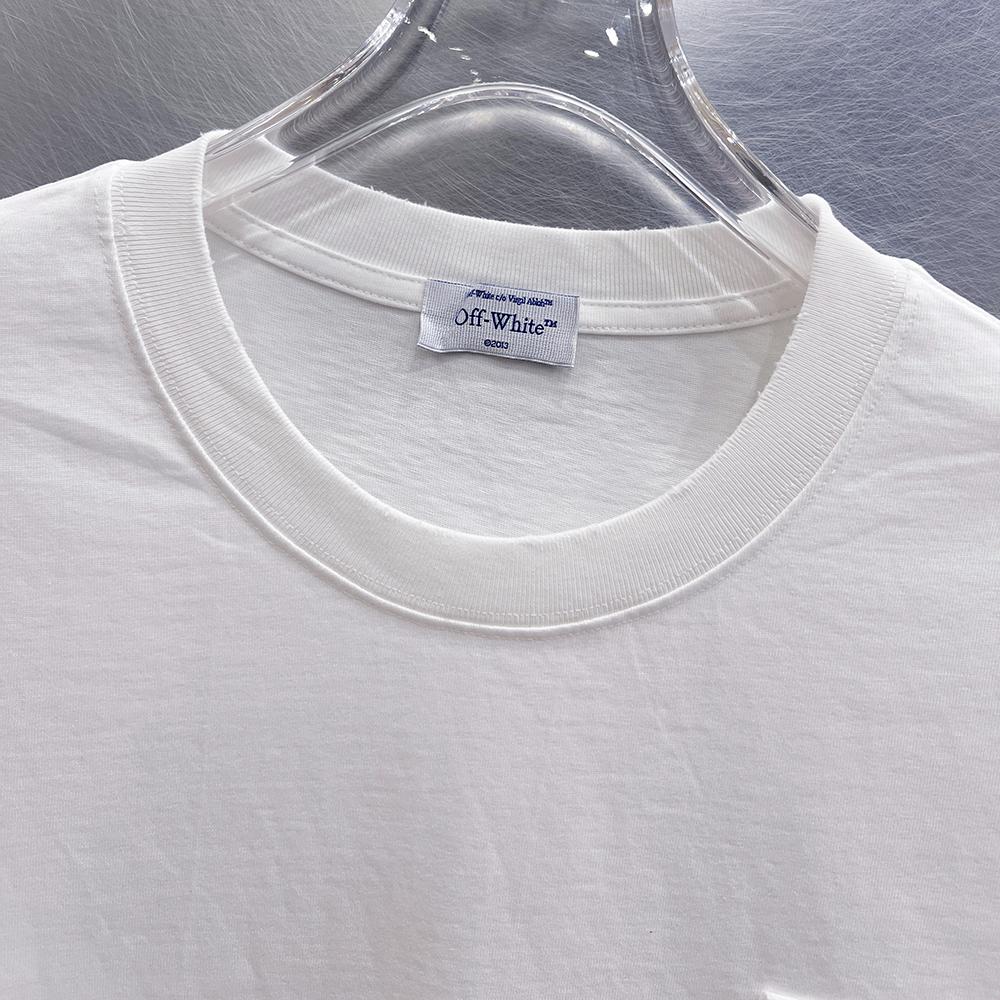 9283 Off-White Summer Men's and Women's Pure Cotton Print Oversized T-shirt Street Wear