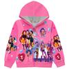 Girls Hoodie 3D Cartoon Jacket Sweatshirt Music Zip Hooded Long Sleeve Tops