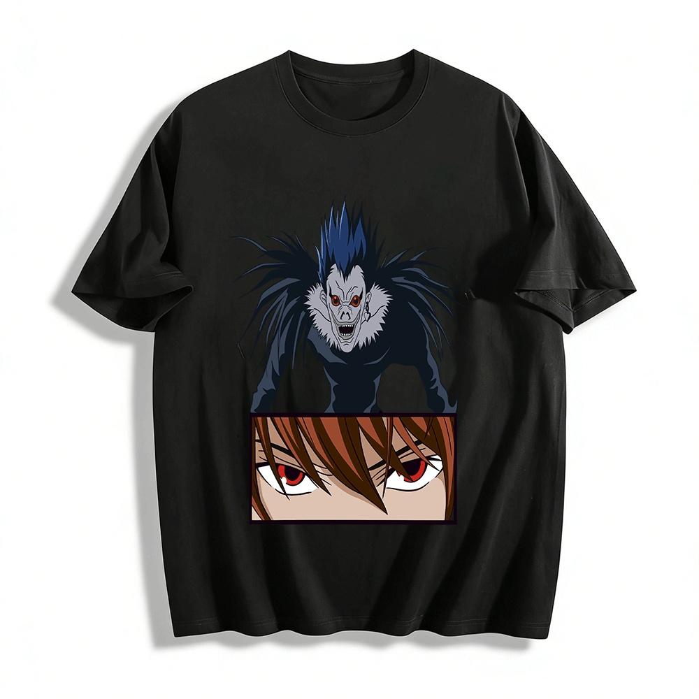 Death Note Ryuk Yagami Light Anime Print Cotton Short Sleeve T-Shirt Pure cotton T-shirt XXS