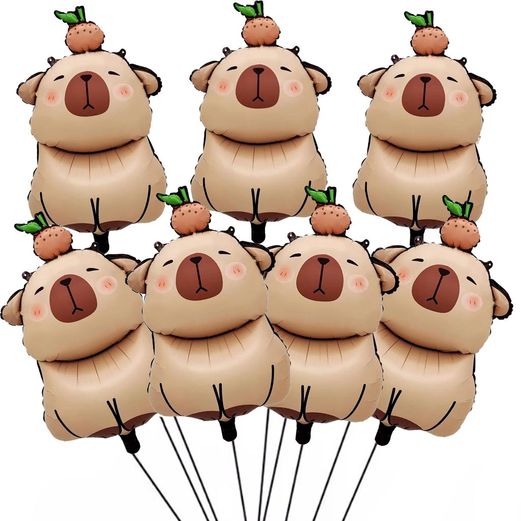 Capybara Disposable Tableware Set  Birthday Party Capybara Tablecloth Cups Plates Napkin Banner Cake Topper Kids Party Supplies